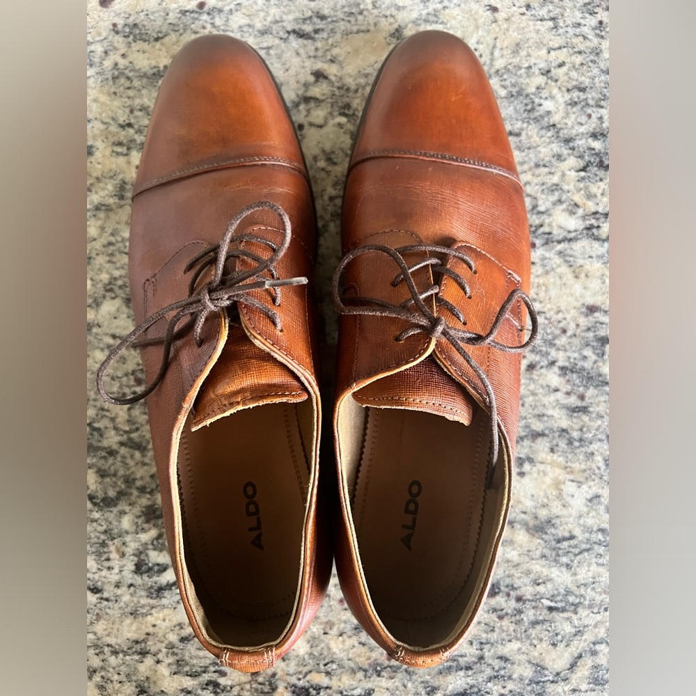 Aldo men’s Sz 10.5 brown dress shoes - Picture 6 of 14